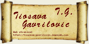 Tiosava Gavrilović vizit kartica